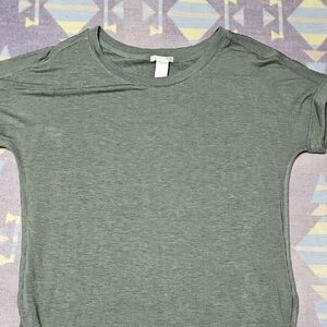 Women's Soft Crewneck Tee in Olive Green